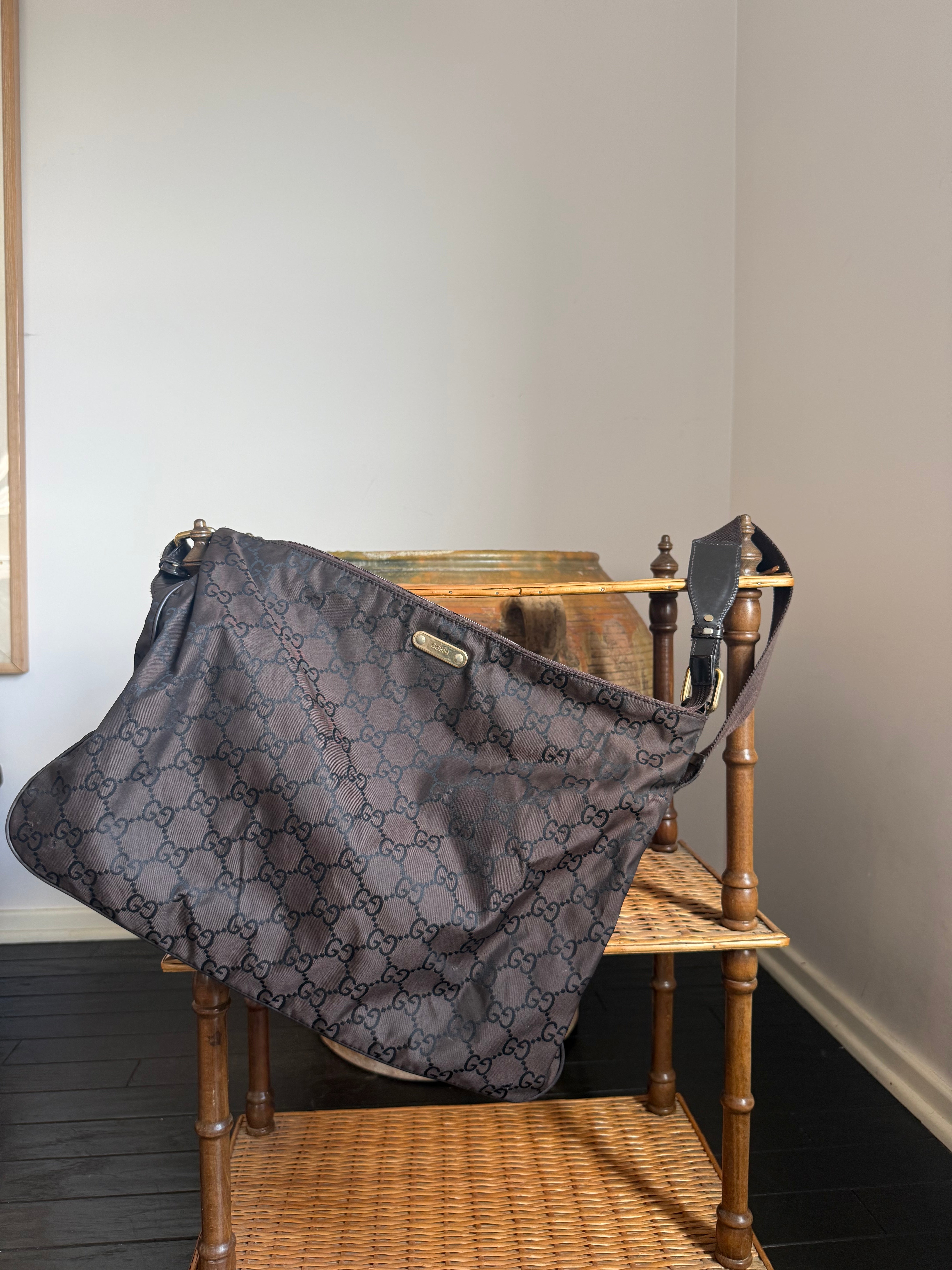 Vintage Gucci nylon messenger