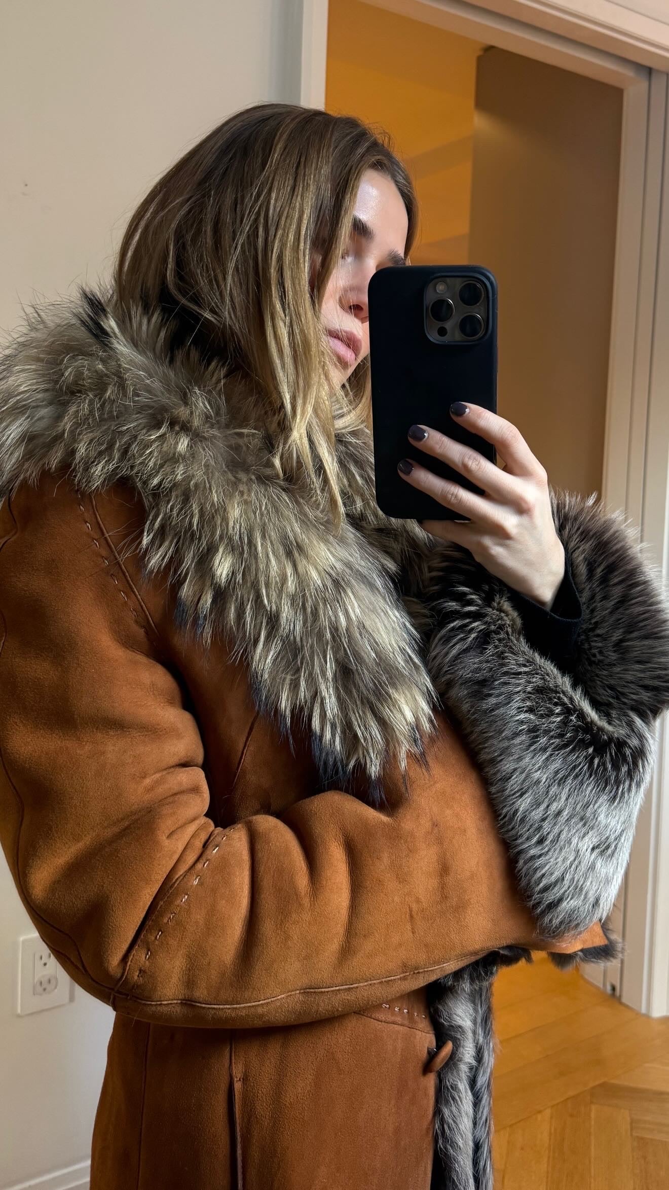 Shearling lined jacket