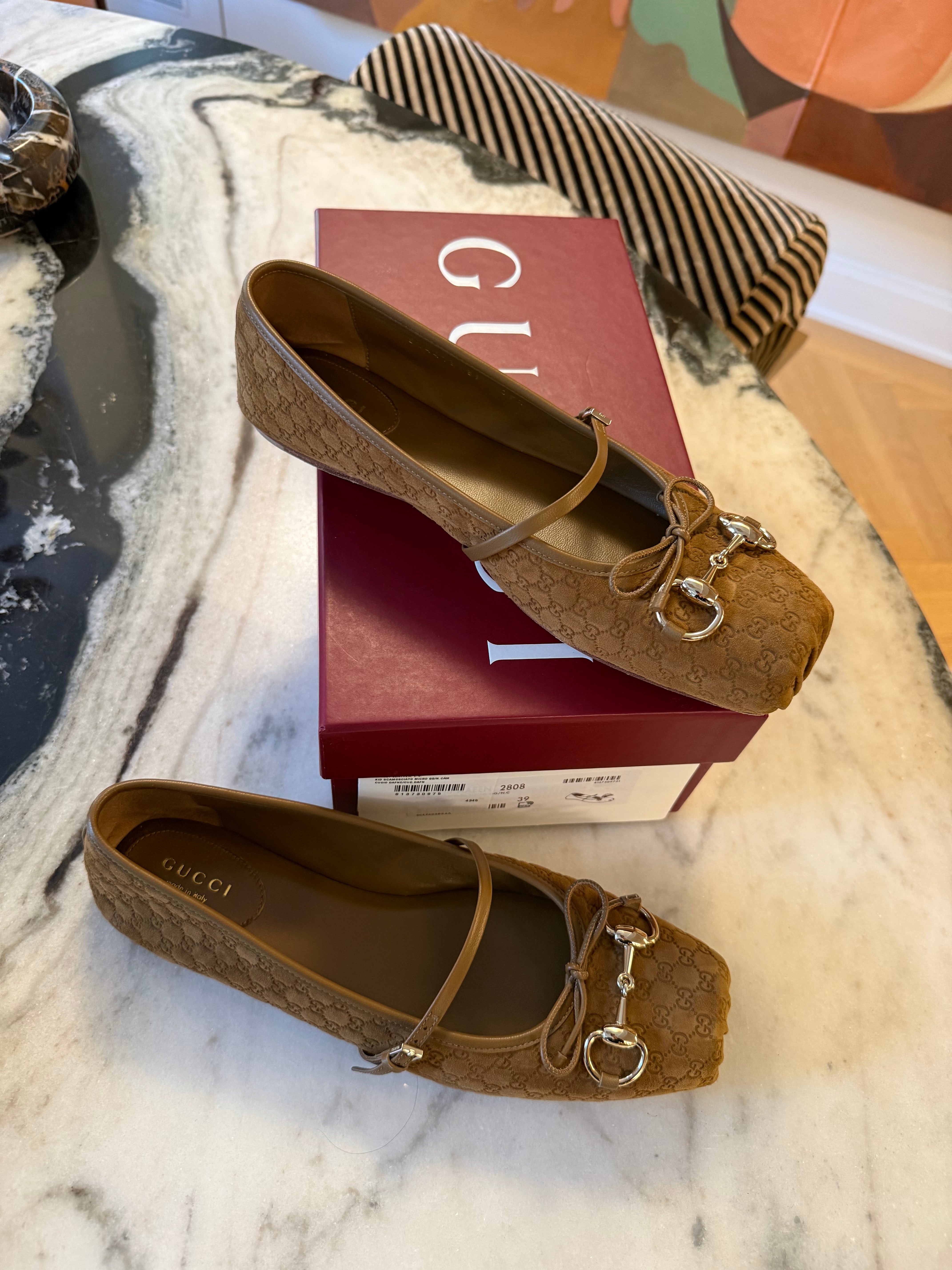 Gucci GG suede flats