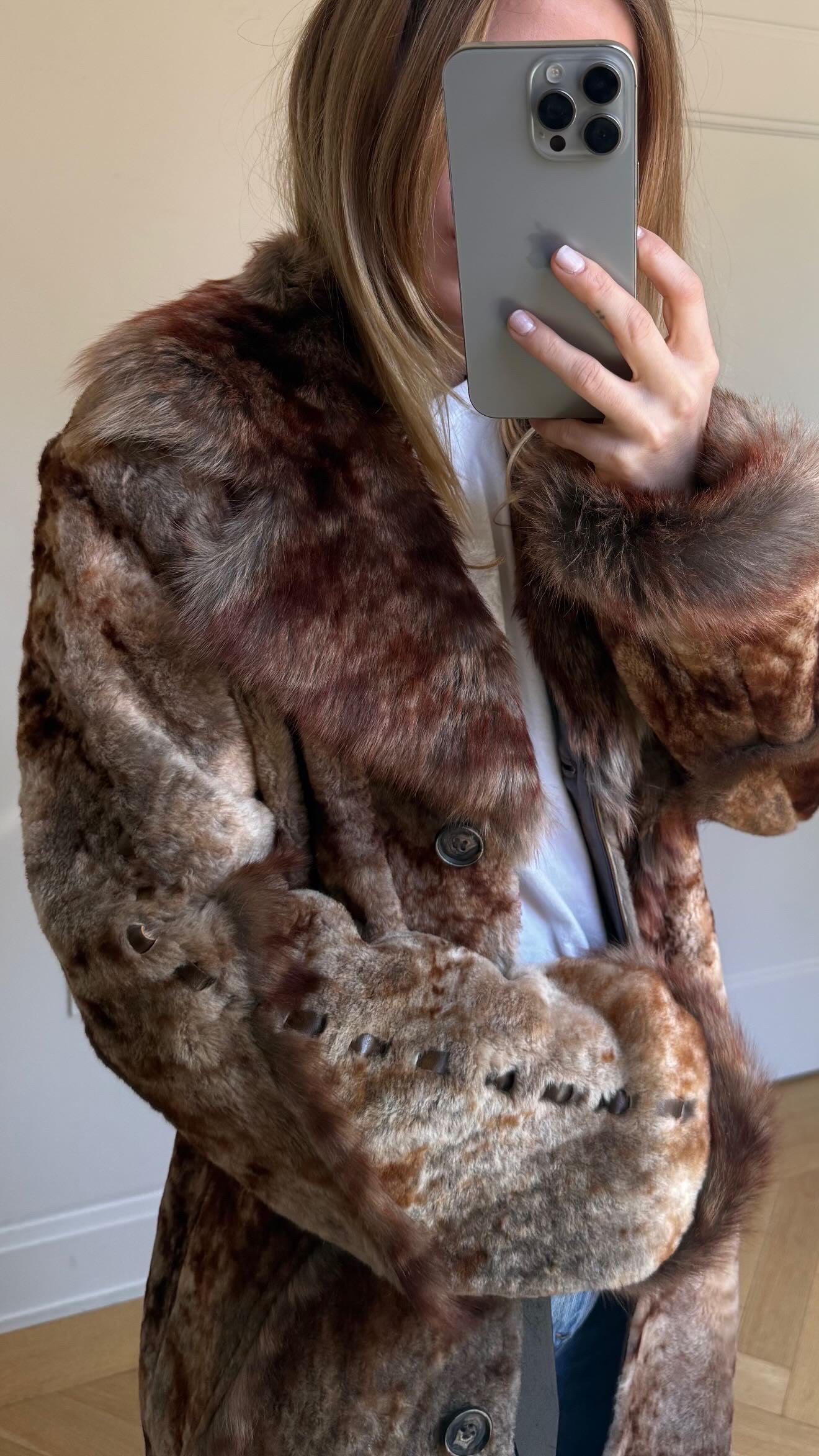 Vintage Patchwork Shearling