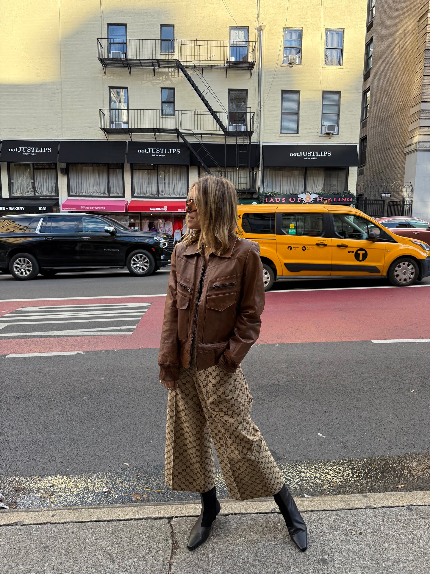 Brown vintage leather jacket