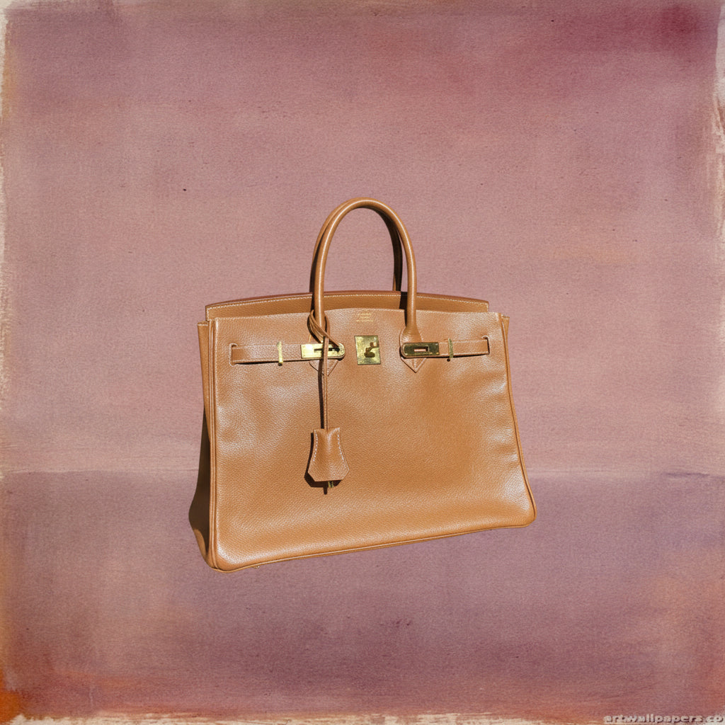 B35 camel with gold Hermes Birkin