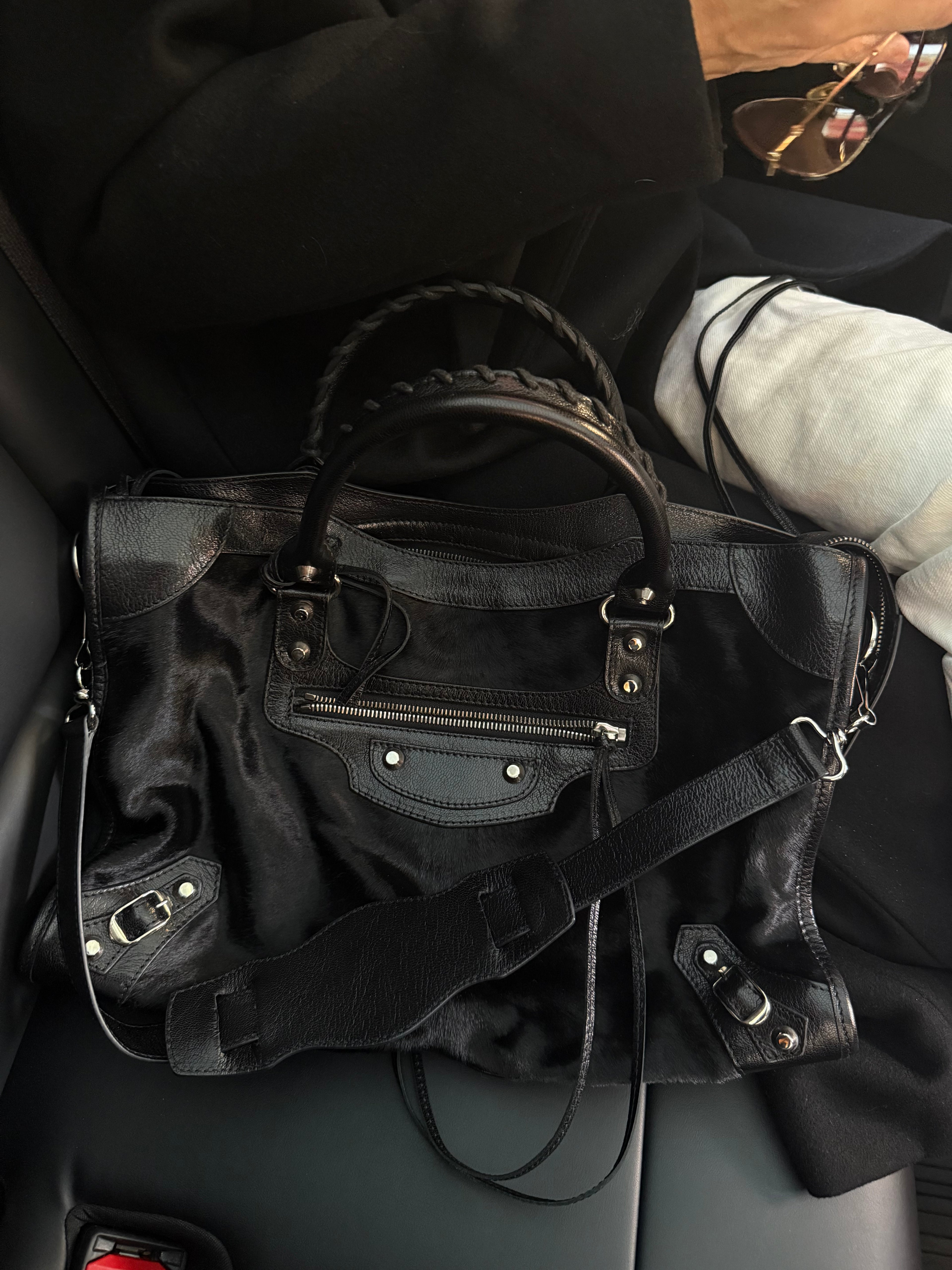 Balenciaga calf hair motocross