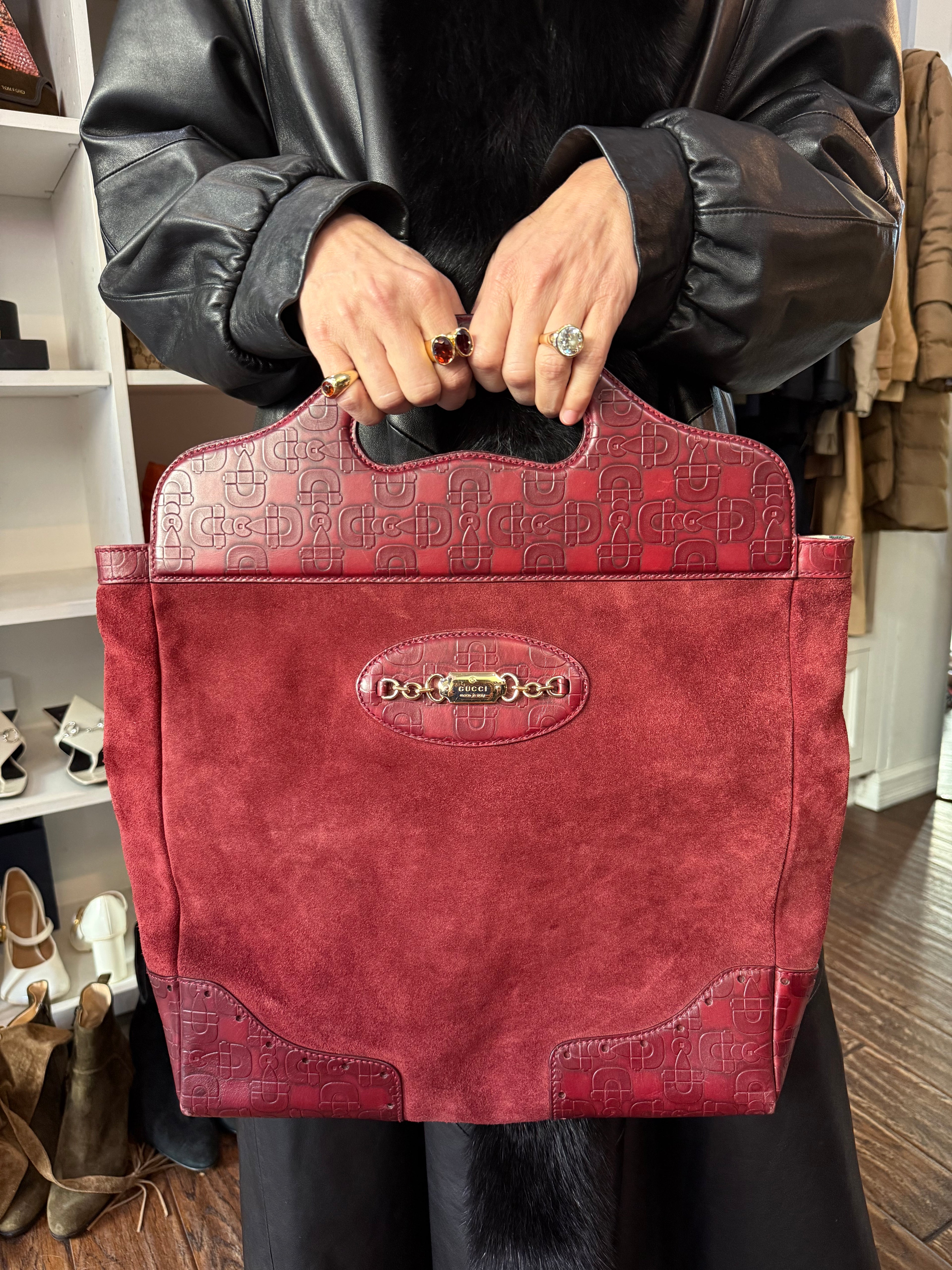 Burgundy vintage gucci bag