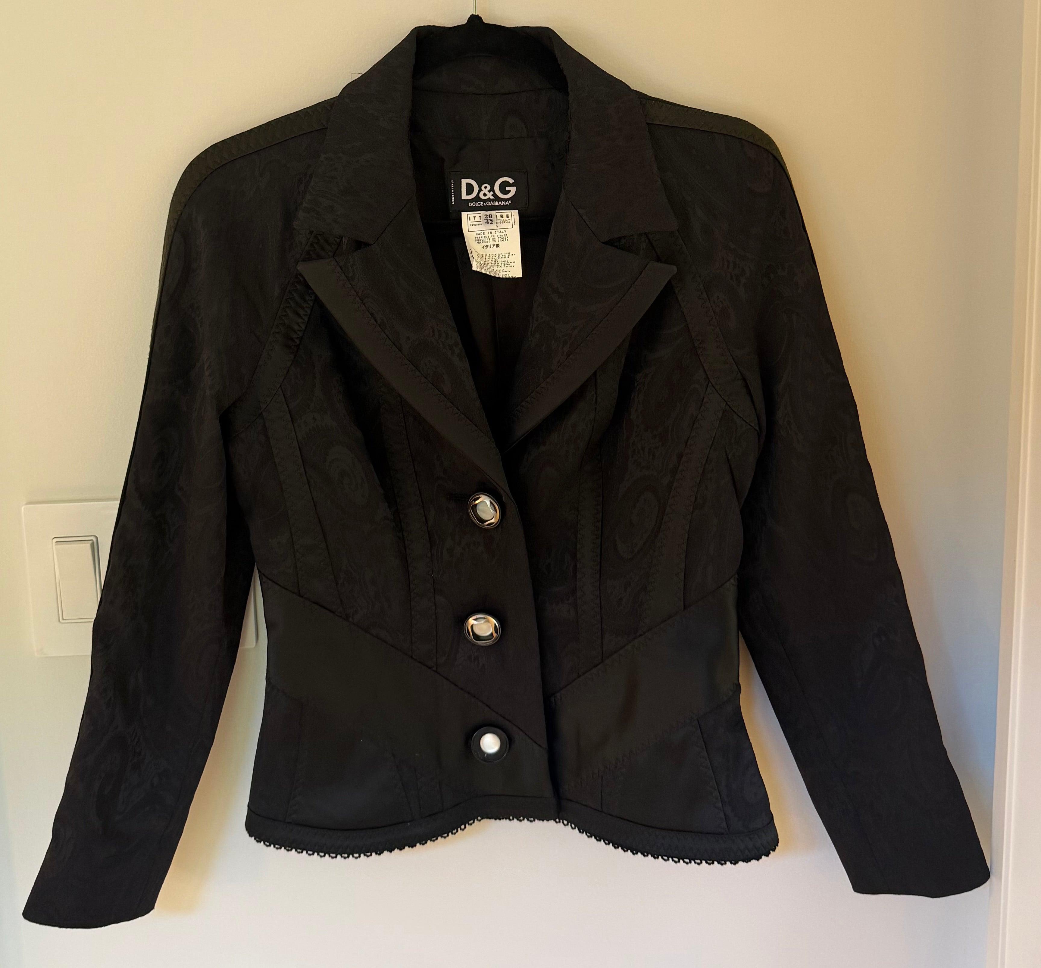D&G Vintage 2005 Paisley Print Blazer