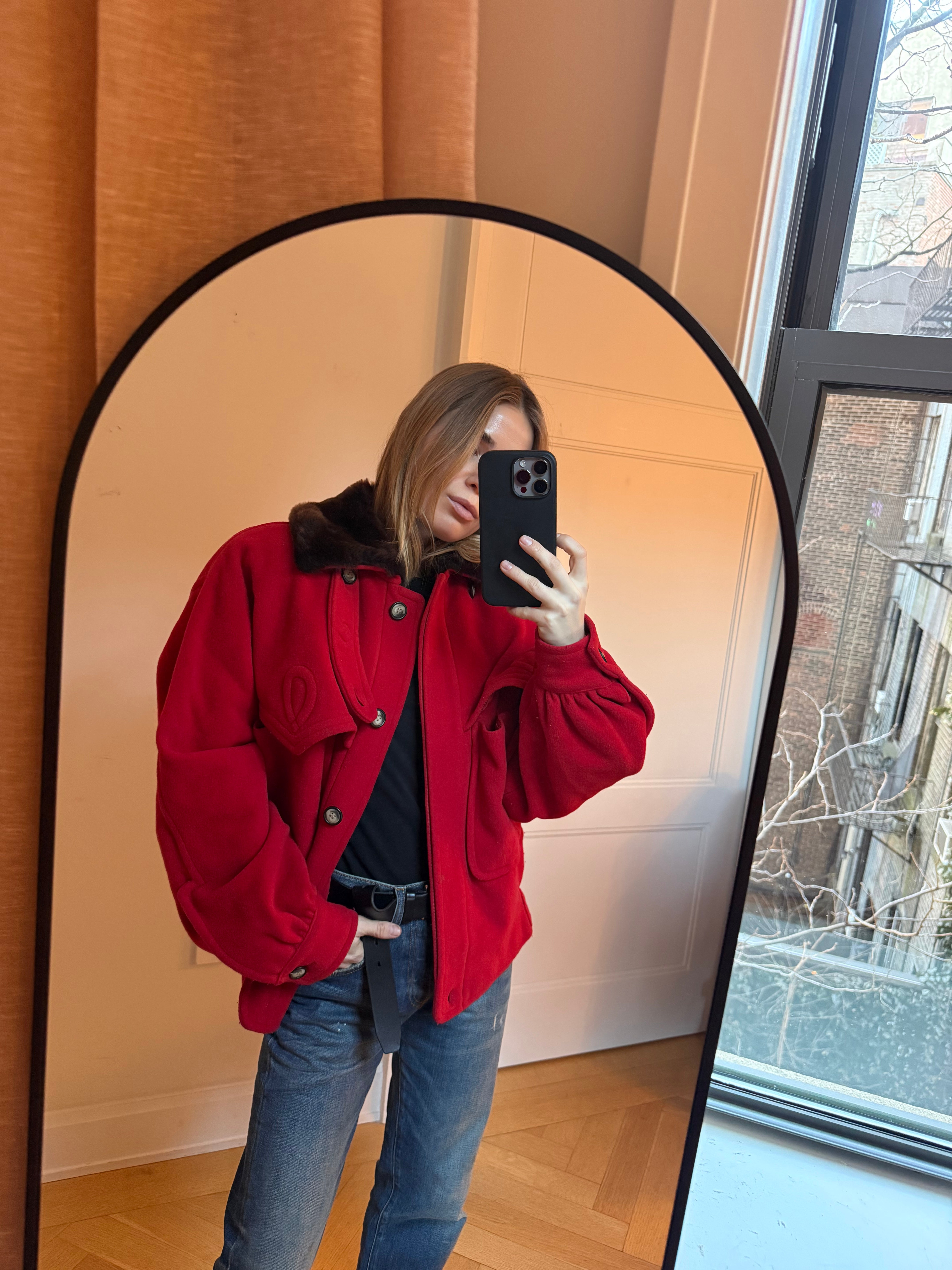 Vintage Gucci Red Wool Jacket