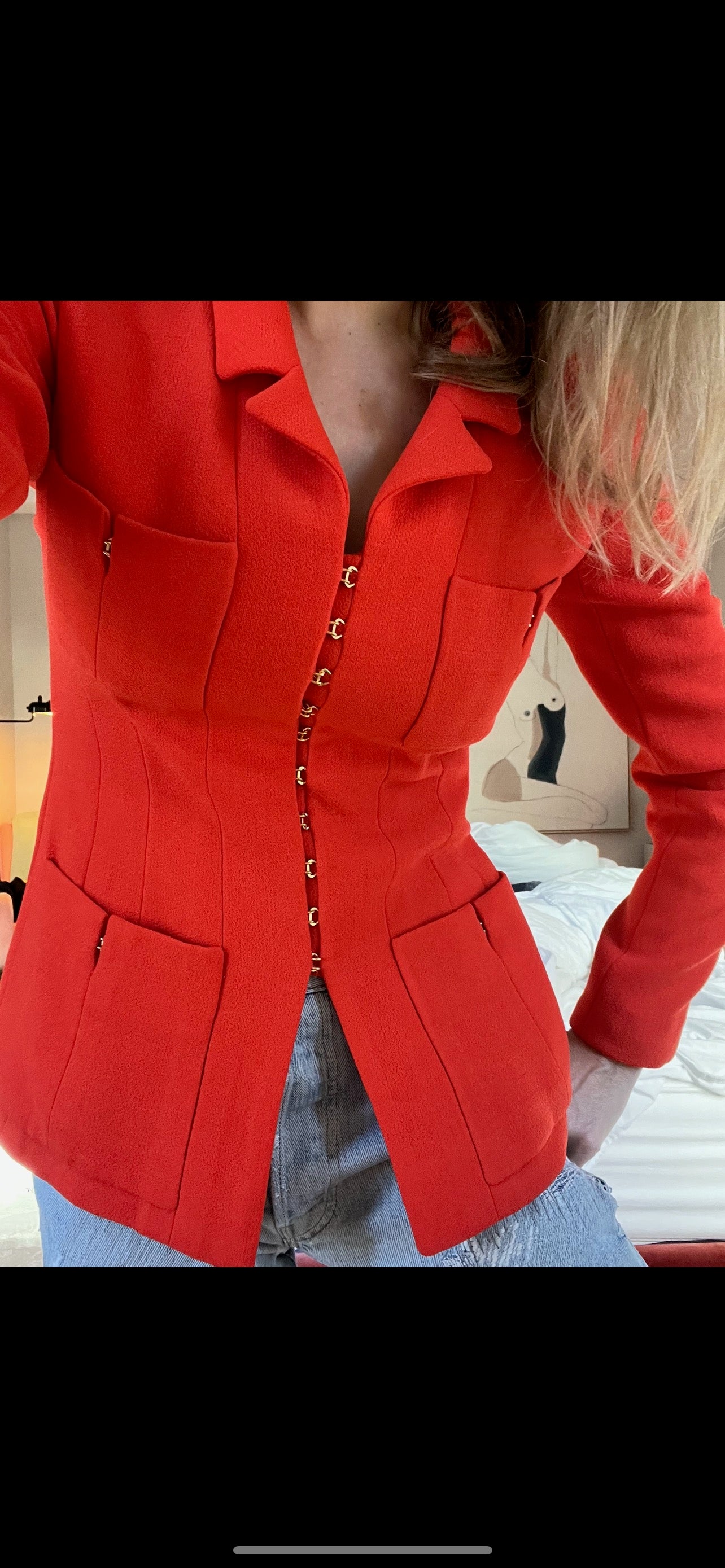 Poppy Chanel Blazer w Hook Clasps