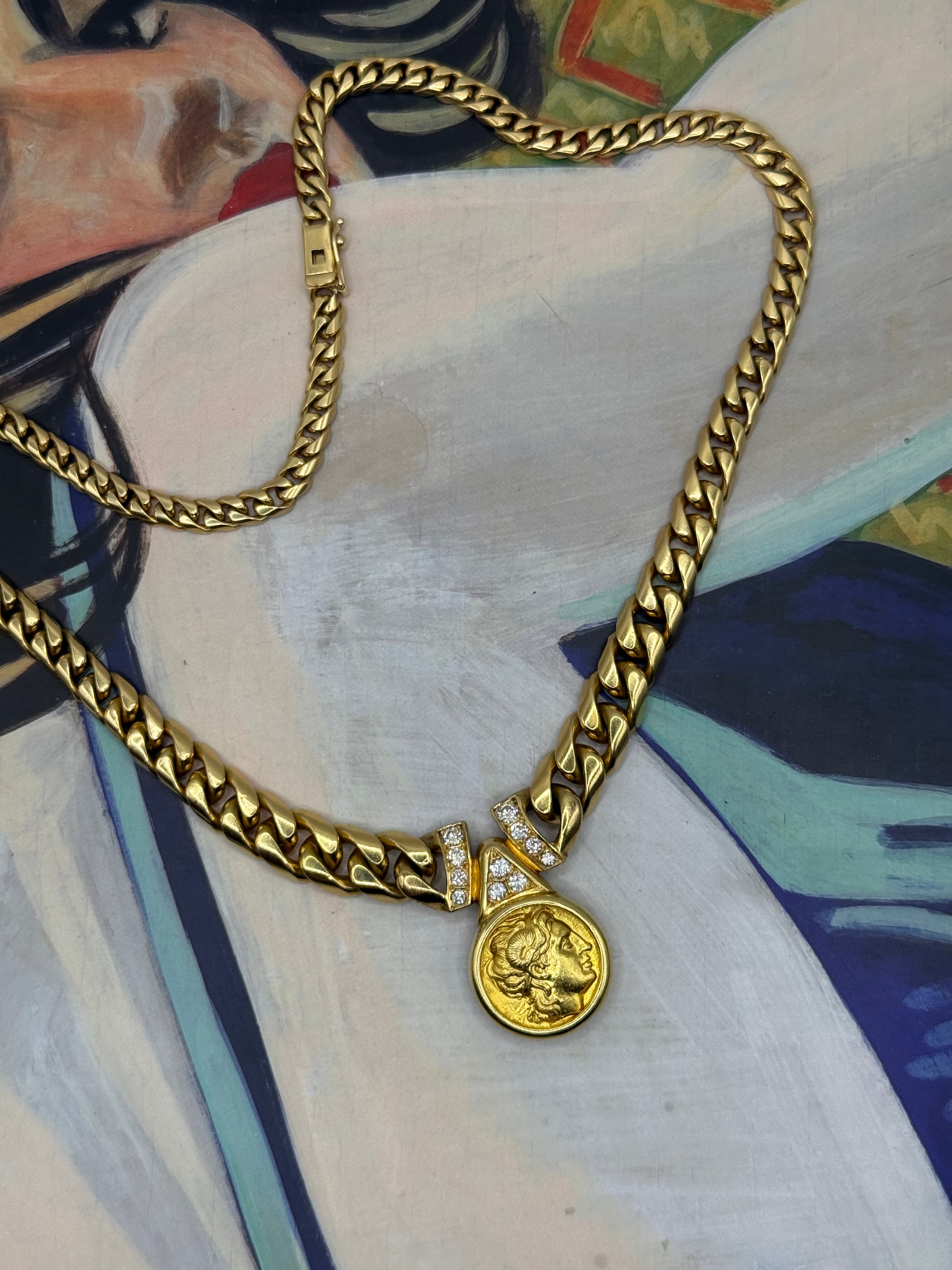 18k coin necklace