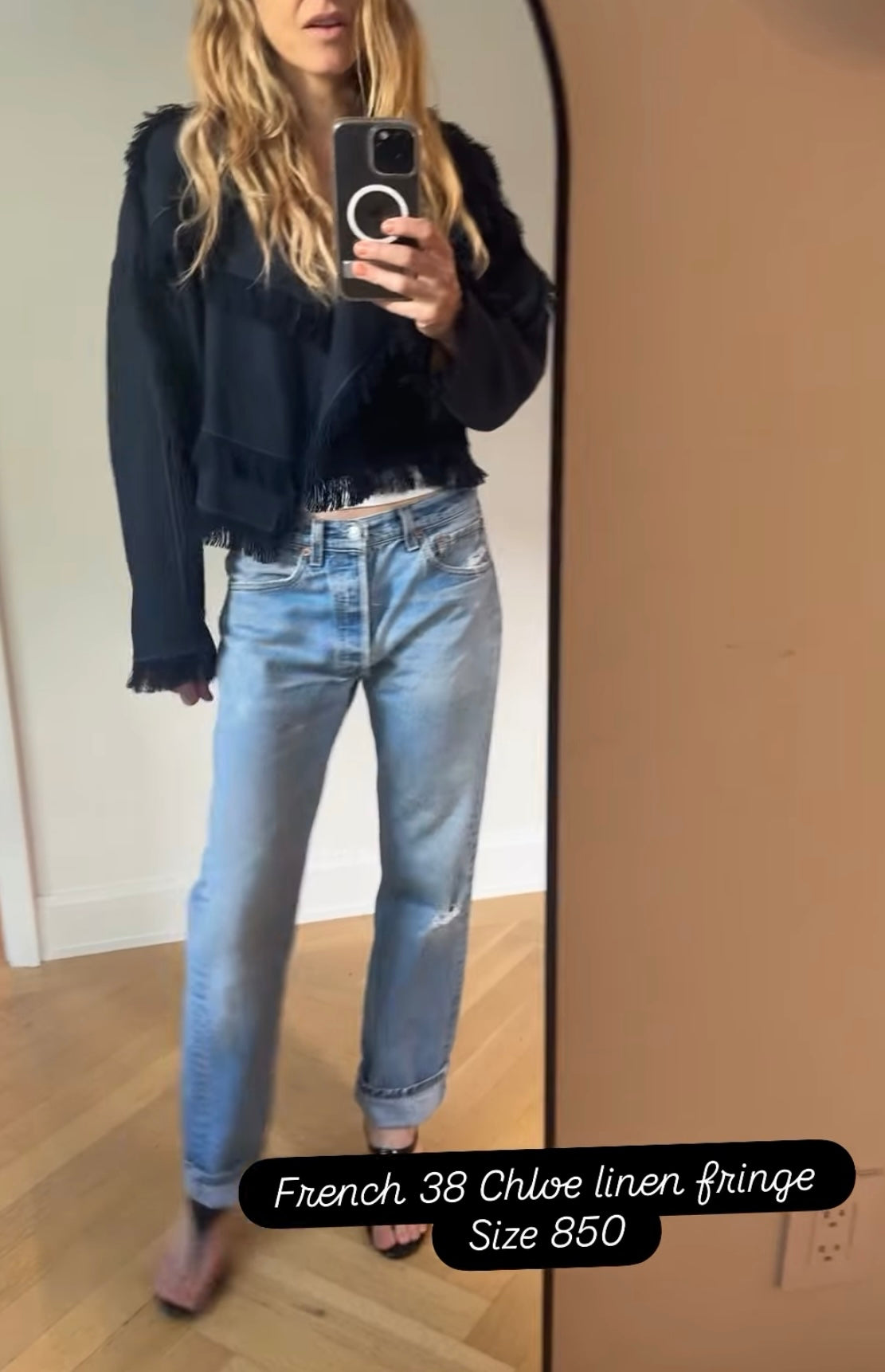 Chloe Linen Fringe Jacket