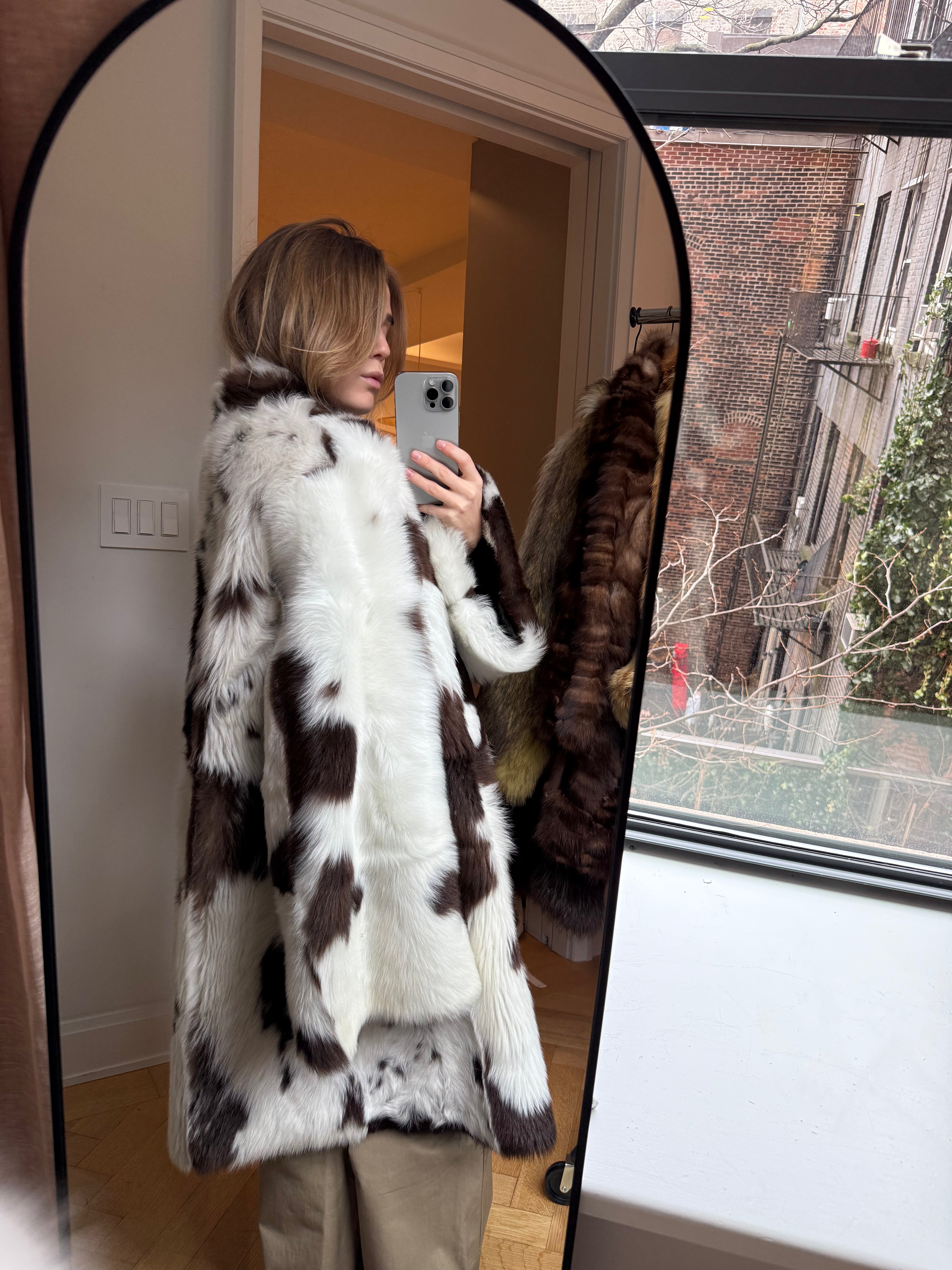 Ivana Mentlova shearling coat