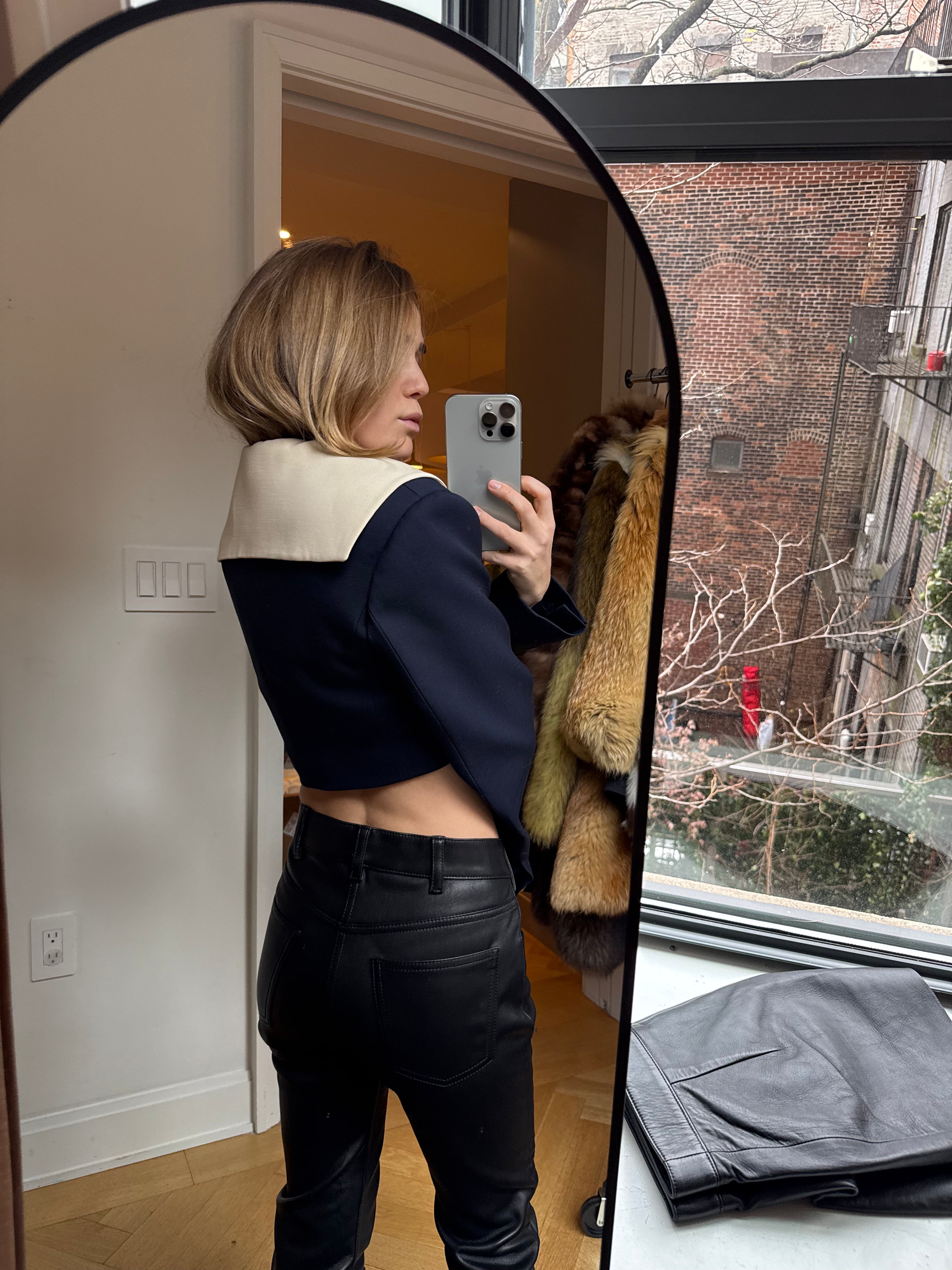 Miu Miu Crop sailor blazer
