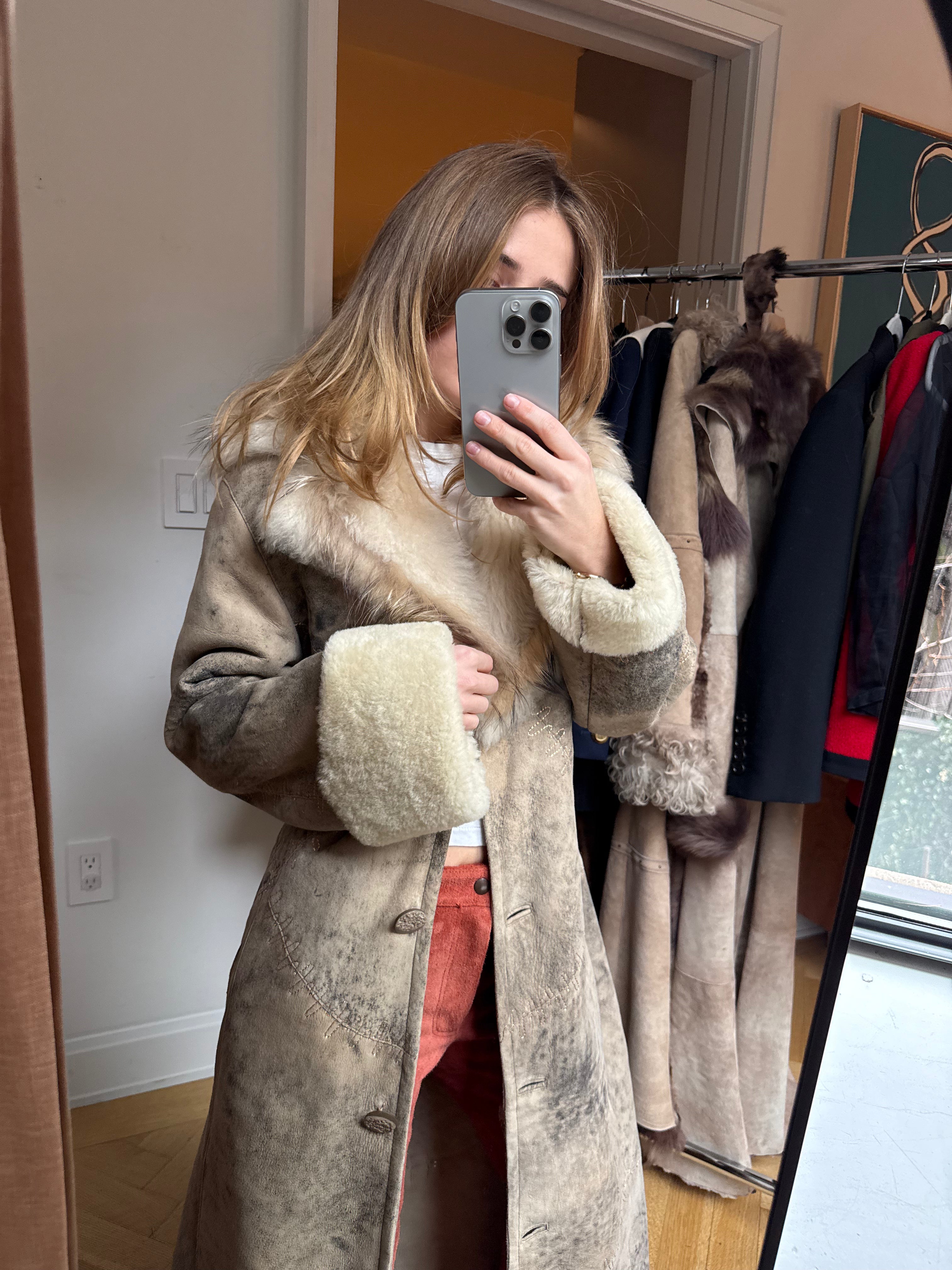 Lambkin Vintage gold embroidered coat