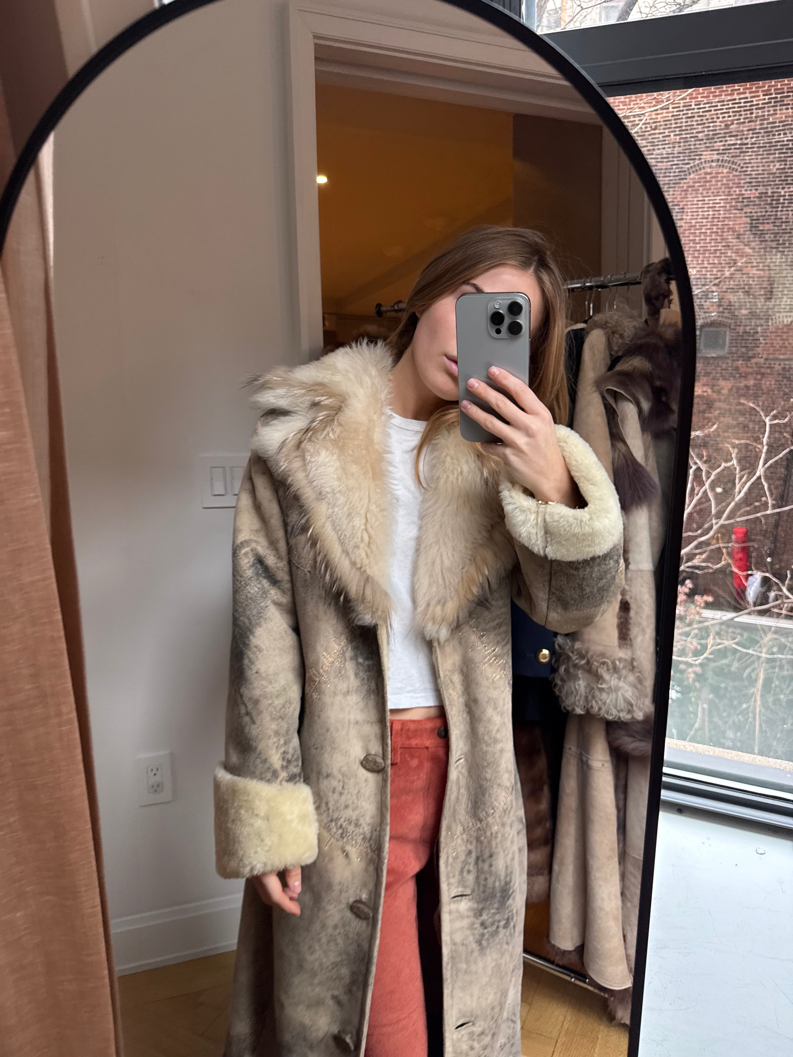 Lambkin Vintage gold embroidered coat