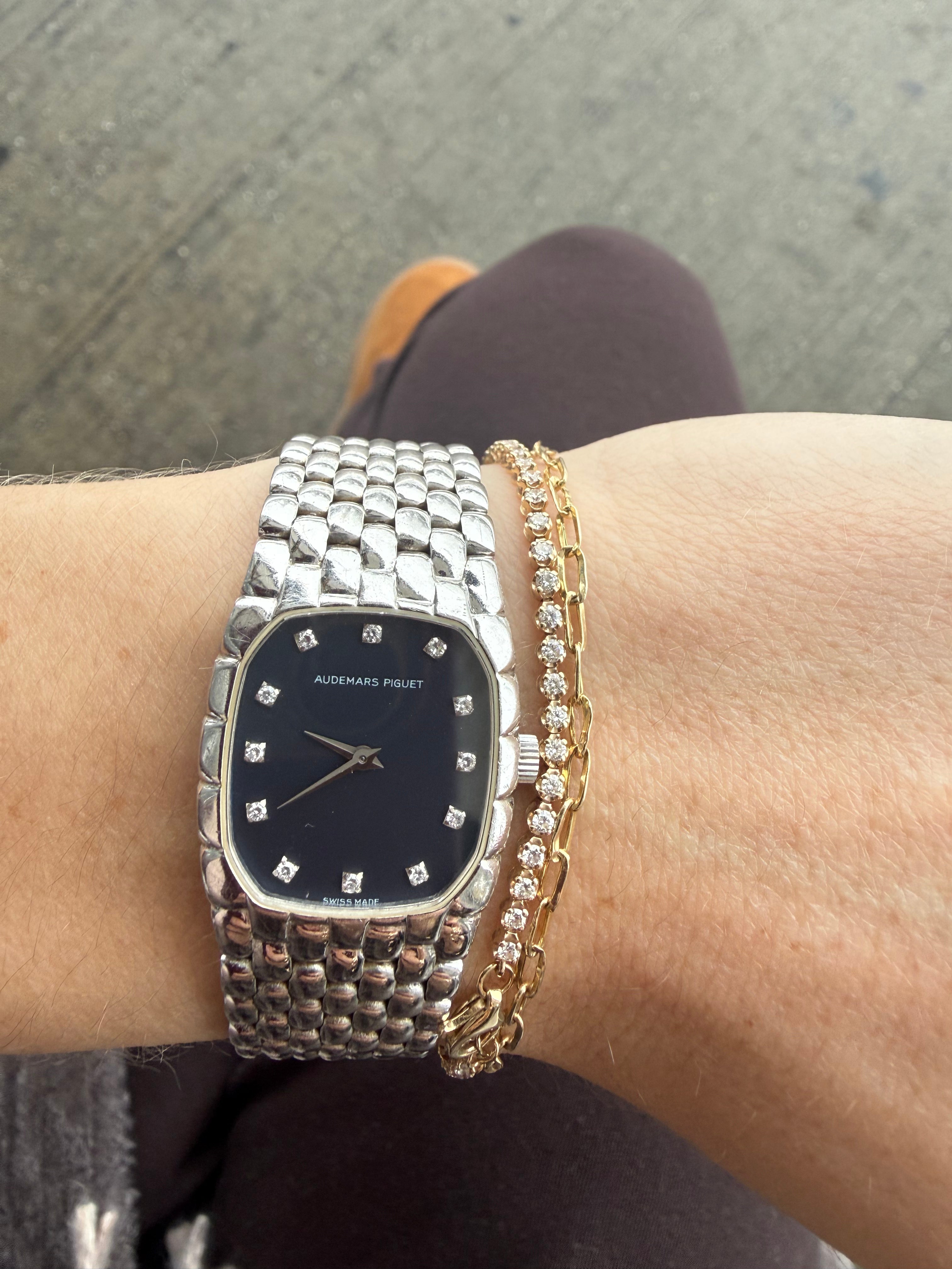Vintage Audemars Piguet Baby Cobra White Gold Diamond Dial